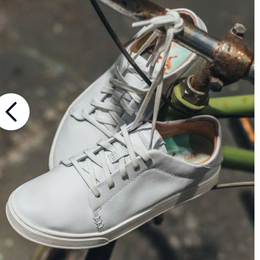 OluKai Pehuea Li 'IIi Women's Everyday Leather Sneakers 8.5 US White NEW - Picture 4 of 14